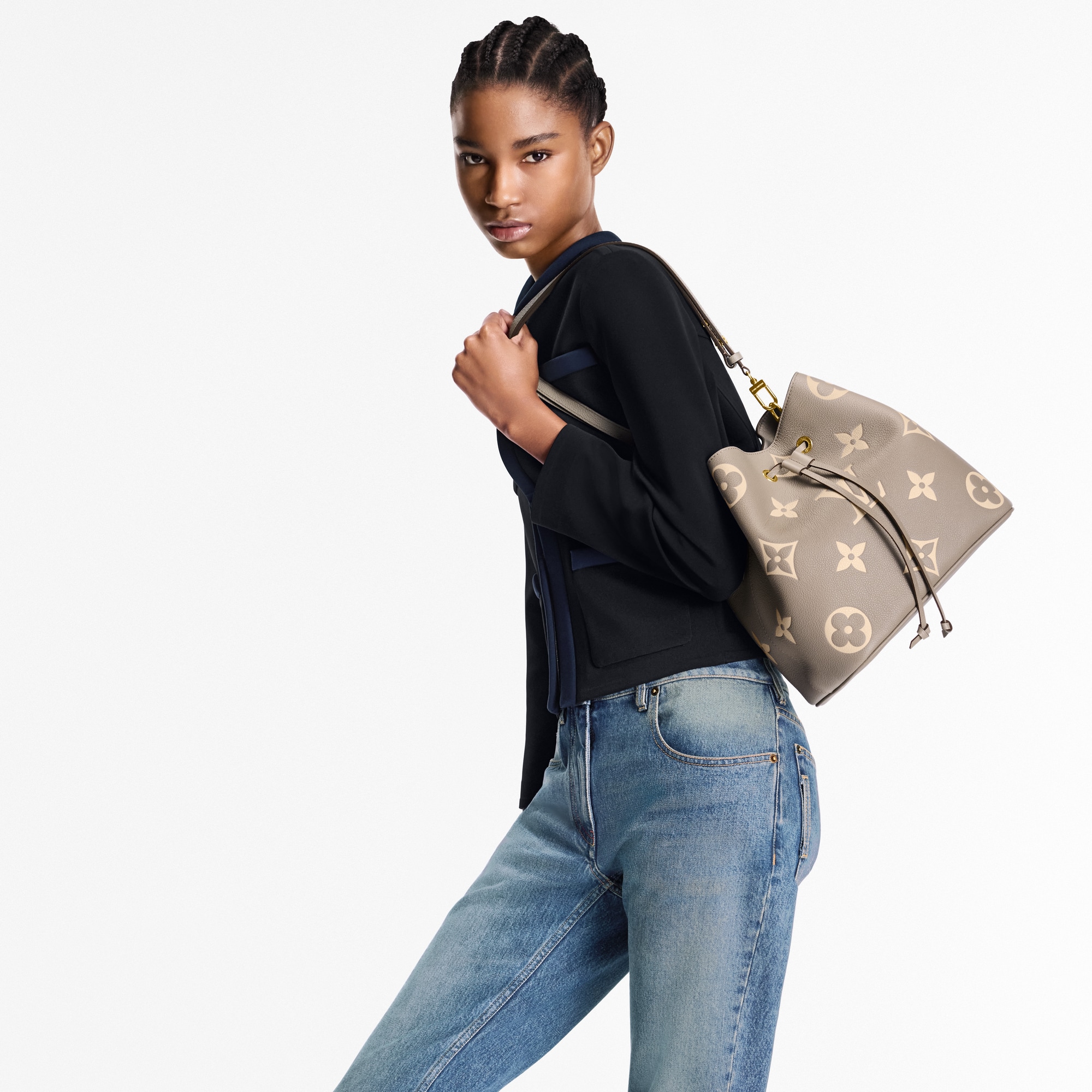 NéoNoé MM Bicolor Monogram Empreinte Leather - Women - Handbags